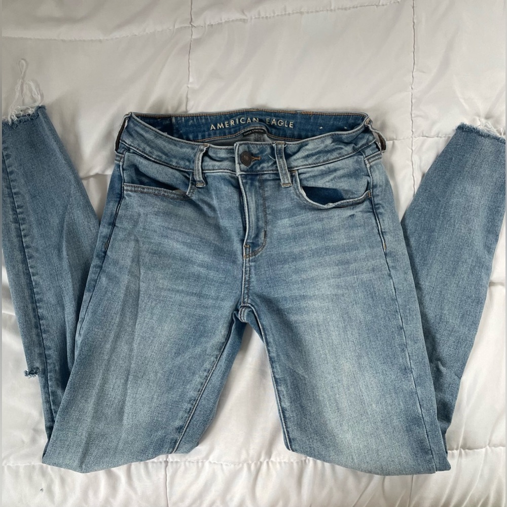 American Eagle Outfitters Mid-Rised, Distressed Jeans